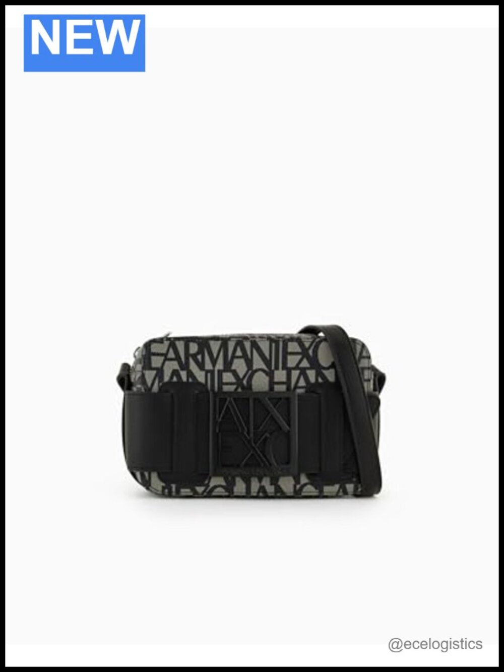 Logo Placket Top Zip Camera Crossbody Bag - Polyurethane Satchel